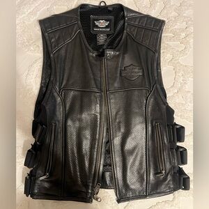 Harley-Davidson Black Leather Biker Vest